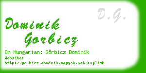 dominik gorbicz business card